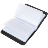 GADIEMKENSD Large Card Sleeve 26 Slots for Women Men Huge Capacity Business Oyster Credit Cards Wallet RFID Blocking Top Grain Leather Card Case Organizer with Elastic Band Clear Card Sleeves Black